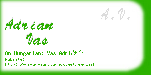 adrian vas business card